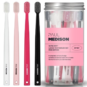 [1+1]폴메디슨 이중미세모 라차칫솔 세트 핑크 에디션